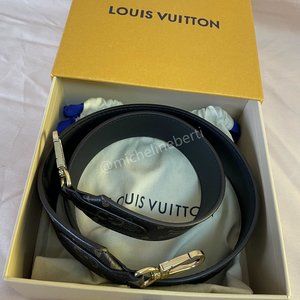 LOUIS VUITTON Monogram Bandouliere Shoulder Strap Black